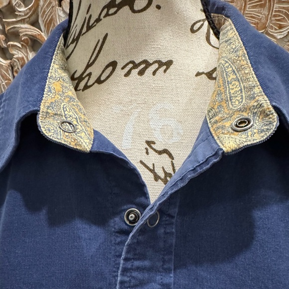 Tommy Hilfiger Navy Blue, Snap Button Down, Velvet Corduroy Shirt- size 2X - Picture 6 of 15